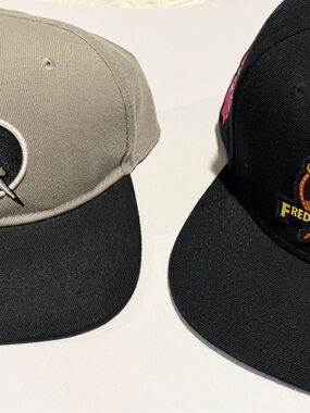 Two-Tone Gray and Black Baseball Cap - Unbranded